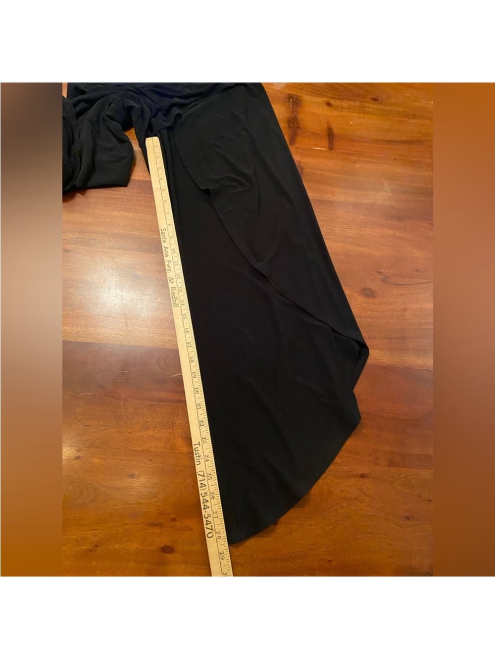 joseph ribkoff Black Stretch Pull On Classic Overlay Wide Leg Flowy Pant Sz 6 - Picture 9 of 13